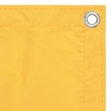 vidaXL Toldo para balcón tela oxford amarillo 75x600 cm