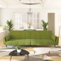 vidaXL Sofá cama de 2 plazas con dos cojines terciopelo verde claro vidaXL Sofá cama de 2 plazas con dos cojines terciopelo verde claro