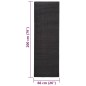 vidaXL Alfombra de sisal natural negro 66x200 cm vidaXL Alfombra de sisal natural negro 66x200 cm