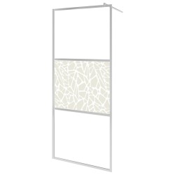 vidaXL Mampara de ducha accesible vidrio ESG diseño piedras 140x195 cm