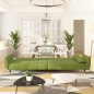vidaXL Sofá cama de 2 plazas con dos cojines terciopelo verde claro vidaXL Sofá cama de 2 plazas con dos cojines terciopelo verde claro