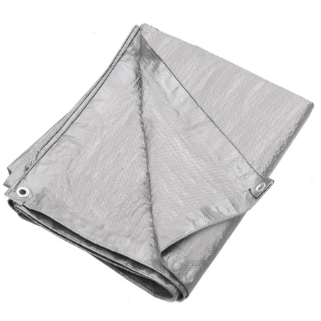 vidaXL Lona HDPE gris 90 g/m² 4x6 m