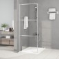vidaXL Mampara de ducha vidrio ESG transparente plateado 80x195 cm vidaXL Mampara de ducha vidrio ESG transparente plateado 80x195 cm
