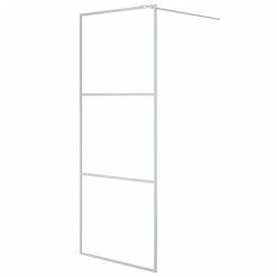 vidaXL Mampara de ducha vidrio ESG transparente plateado 80x195 cm