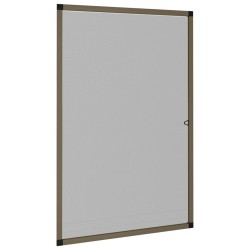 vidaXL Mosquitera para ventanas marrón 90x120 cm