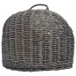 vidaXL Transportín para gatos sauce natural gris 45x35x35 cm