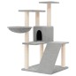 vidaXL Rascador para gatos con postes de sisal gris claro 94 cm vidaXL Rascador para gatos con postes de sisal gris claro 94 cm