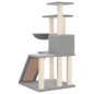 vidaXL Rascador para gatos con postes de sisal gris claro 94 cm vidaXL Rascador para gatos con postes de sisal gris claro 94 cm