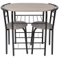 vidaXL Mesa alta de cocina o bar con taburetes MDF vidaXL Mesa alta de cocina o bar con taburetes MDF