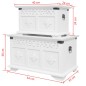 vidaXL Set de baúles de almacenamiento 2 unidades blanco