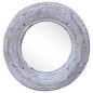 vidaXL Espejo de caucho de neumático reciclado blanco 50 cm vidaXL Espejo de caucho de neumático reciclado blanco 50 cm