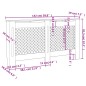 vidaXL Cubierta para radiador MDF blanco 152x19x81,5 cm vidaXL Cubierta para radiador MDF blanco 152x19x81,5 cm