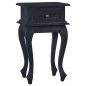 vidaXL Mesita de noche de madera maciza de caoba negro café claro vidaXL Mesita de noche de madera maciza de caoba negro café claro