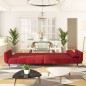 vidaXL Sofá cama de 2 plazas con dos almohadas terciopelo color vino vidaXL Sofá cama de 2 plazas con dos almohadas terciopelo color vino