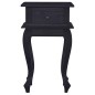 vidaXL Mesita de noche de madera maciza de caoba negro café claro vidaXL Mesita de noche de madera maciza de caoba negro café claro