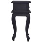 vidaXL Mesita de noche de madera maciza de caoba negro café claro vidaXL Mesita de noche de madera maciza de caoba negro café claro