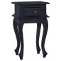 vidaXL Mesita de noche de madera maciza de caoba negro café claro vidaXL Mesita de noche de madera maciza de caoba negro café claro