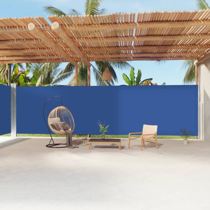 vidaXL Toldo lateral retráctil azul 220x1200 cm vidaXL Toldo lateral retráctil azul 220x1200 cm