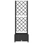 vidaXL Jardinera con enrejado PP negro 40x40x121,5 cm vidaXL Jardinera con enrejado PP negro 40x40x121,5 cm