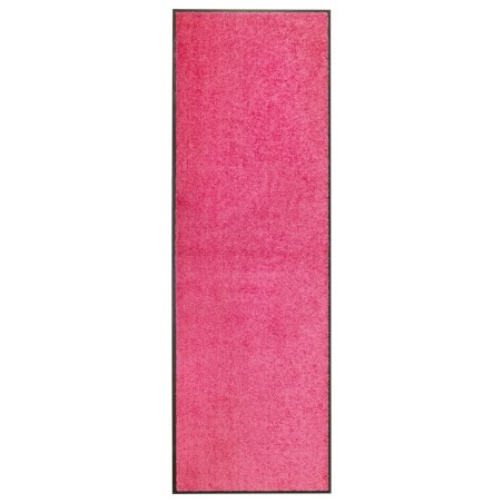 vidaXL Felpudo lavable rosa 60x180 cm
