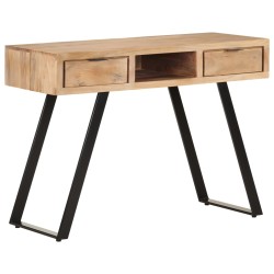 vidaXL Escritorio madera maciza acacia con borde natural 107x45x79 cm