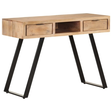 vidaXL Escritorio madera maciza acacia con borde natural 107x45x79 cm