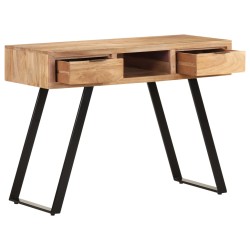 vidaXL Escritorio madera maciza acacia con borde natural 107x45x79 cm