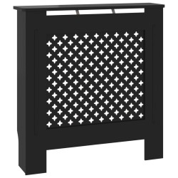vidaXL Cubierta para radiador MDF negro 78 cm