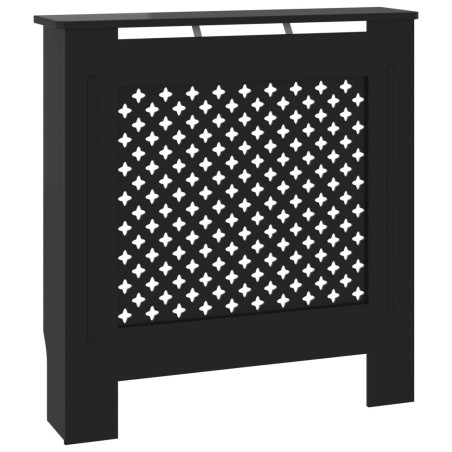 vidaXL Cubierta para radiador MDF negro 78 cm