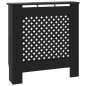 vidaXL Cubierta para radiador MDF negro 78 cm
