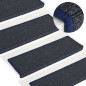vidaXL Alfombras de peldaños de escalera 15 uds gris y azul 65x21x4 cm vidaXL Alfombras de peldaños de escalera 15 uds gris y azul 65x21x4 cm