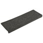 vidaXL Alfombras de peldaños de escalera 15 uds gris y negro 65x21x4cm vidaXL Alfombras de peldaños de escalera 15 uds gris y negro 65x21x4cm