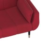vidaXL Sofá cama de 2 plazas con dos almohadas terciopelo color vino vidaXL Sofá cama de 2 plazas con dos almohadas terciopelo color vino