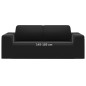 vidaXL Funda elástica para sillón de 2 plazas poliéster jersey negra vidaXL Funda elástica para sillón de 2 plazas poliéster jersey negra