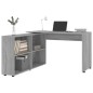vidaXL Escritorio de esquina de madera contrachapada gris Sonoma vidaXL Escritorio de esquina de madera contrachapada gris Sonoma
