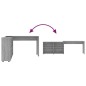 vidaXL Escritorio de esquina de madera contrachapada gris Sonoma vidaXL Escritorio de esquina de madera contrachapada gris Sonoma