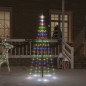 vidaXL Árbol de Navidad en asta de bandera 108 LED de colores 180 cm vidaXL Árbol de Navidad en asta de bandera 108 LED de colores 180 cm
