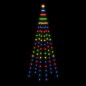vidaXL Árbol de Navidad en asta de bandera 108 LED de colores 180 cm vidaXL Árbol de Navidad en asta de bandera 108 LED de colores 180 cm