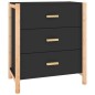 vidaXL Aparador de madera contrachapada negro 62x38x70 cm vidaXL Aparador de madera contrachapada negro 62x38x70 cm
