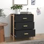 vidaXL Aparador de madera contrachapada negro 62x38x70 cm vidaXL Aparador de madera contrachapada negro 62x38x70 cm