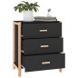 vidaXL Aparador de madera contrachapada negro 62x38x70 cm vidaXL Aparador de madera contrachapada negro 62x38x70 cm