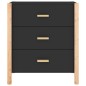 vidaXL Aparador de madera contrachapada negro 62x38x70 cm vidaXL Aparador de madera contrachapada negro 62x38x70 cm