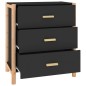 vidaXL Aparador de madera contrachapada negro 62x38x70 cm vidaXL Aparador de madera contrachapada negro 62x38x70 cm