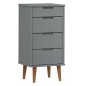 vidaXL Mesita de noche MOLDE madera maciza de pino gris 40x35x82 cm vidaXL Mesita de noche MOLDE madera maciza de pino gris 40x35x82 cm
