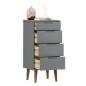 vidaXL Mesita de noche MOLDE madera maciza de pino gris 40x35x82 cm vidaXL Mesita de noche MOLDE madera maciza de pino gris 40x35x82 cm