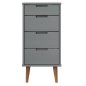 vidaXL Mesita de noche MOLDE madera maciza de pino gris 40x35x82 cm vidaXL Mesita de noche MOLDE madera maciza de pino gris 40x35x82 cm