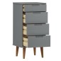 vidaXL Mesita de noche MOLDE madera maciza de pino gris 40x35x82 cm vidaXL Mesita de noche MOLDE madera maciza de pino gris 40x35x82 cm
