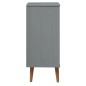 vidaXL Mesita de noche MOLDE madera maciza de pino gris 40x35x82 cm vidaXL Mesita de noche MOLDE madera maciza de pino gris 40x35x82 cm