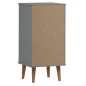 vidaXL Mesita de noche MOLDE madera maciza de pino gris 40x35x82 cm vidaXL Mesita de noche MOLDE madera maciza de pino gris 40x35x82 cm