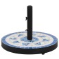 vidaXL Base de sombrilla redonda azul y blanco 12 kg vidaXL Base de sombrilla redonda azul y blanco 12 kg